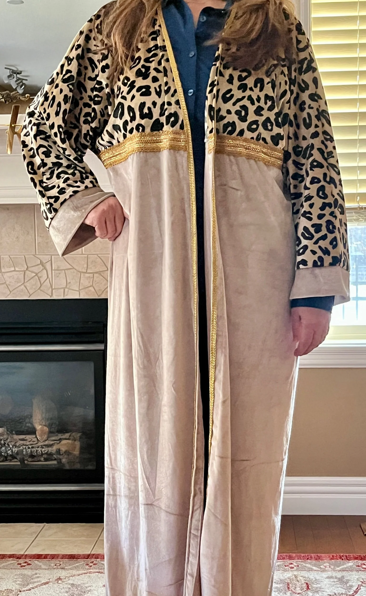 Animal Print Velvet Kaftan