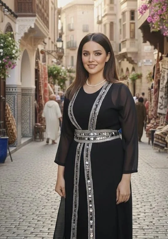 Black Moroccan Kaftan