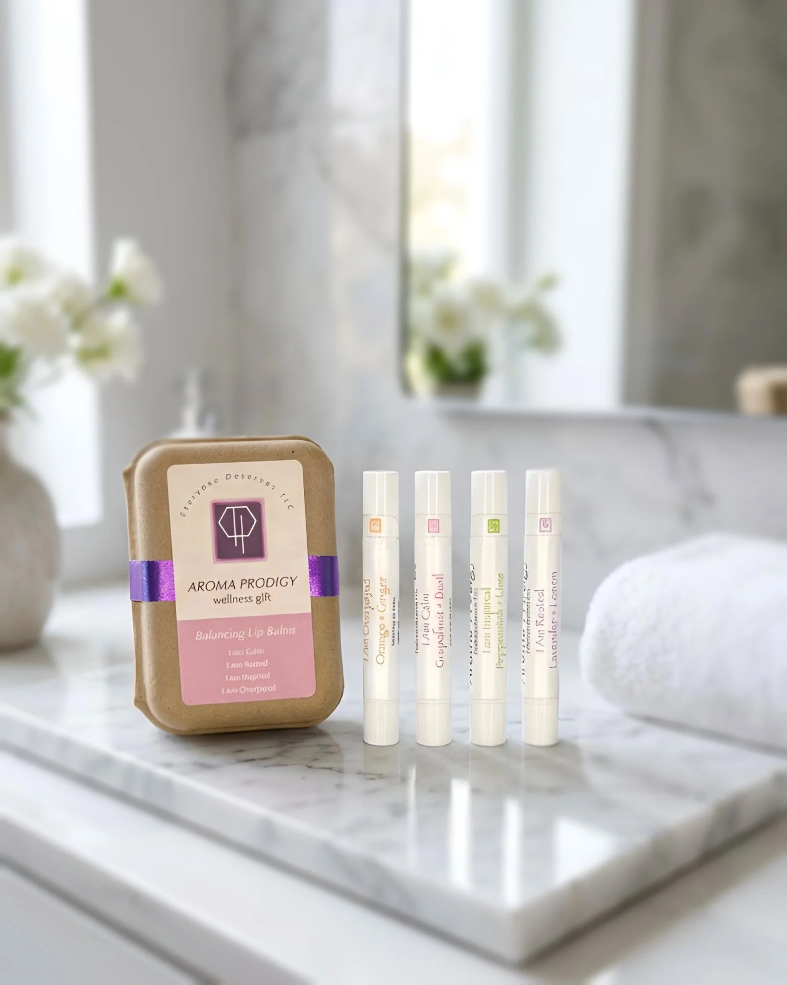 Vegan Aromatherapy Lip Balms for Soft, Nourished Lips