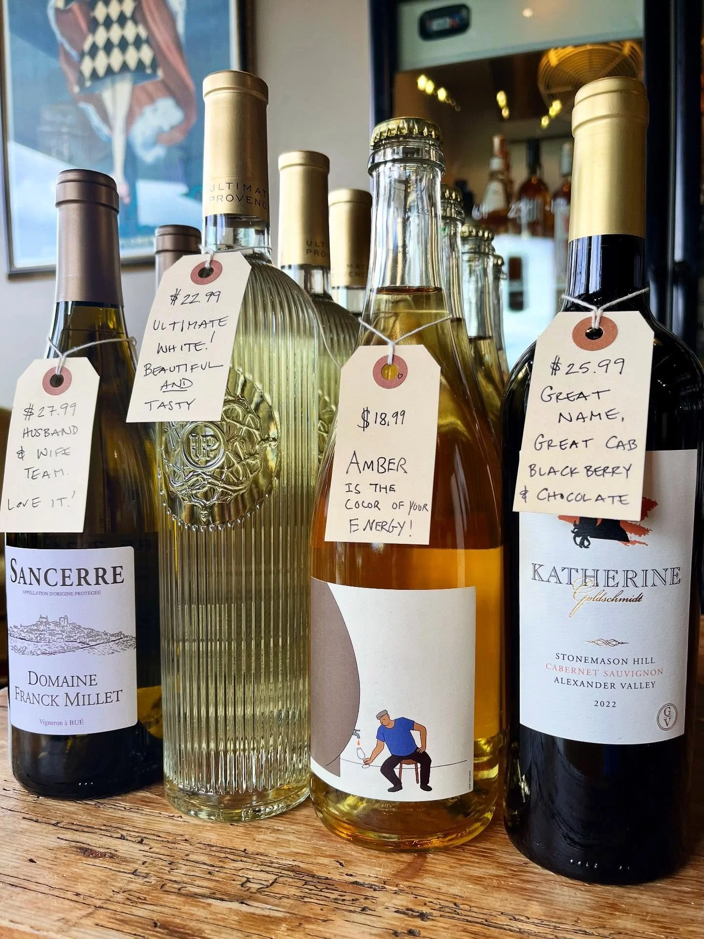 Golden vibes for your long weekend enjoyment. Join us 3-6pm today!  Always free and tasty!

We will be CLOSED for Labor Day - please stock accordingly 🥂

@ultimate_provence 
@mariswines_usa 
@goldschmidt_vineyards 
@domainefranckmillet