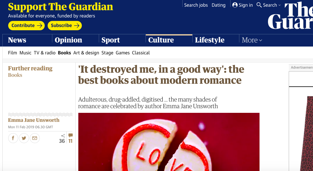 https://www.theguardian.com/books/2019/feb/11/it-destroyed-me-in-a-good-way-the-best-books-about-modern-romance