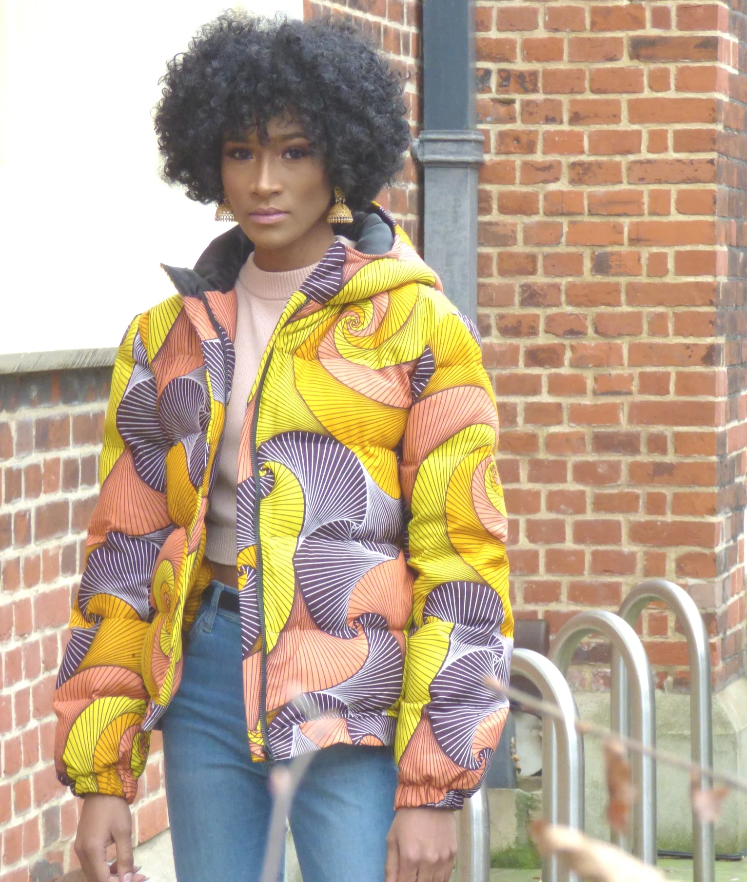 Firefly Short Puffer Jacket (Pastel print), view 3 of 4