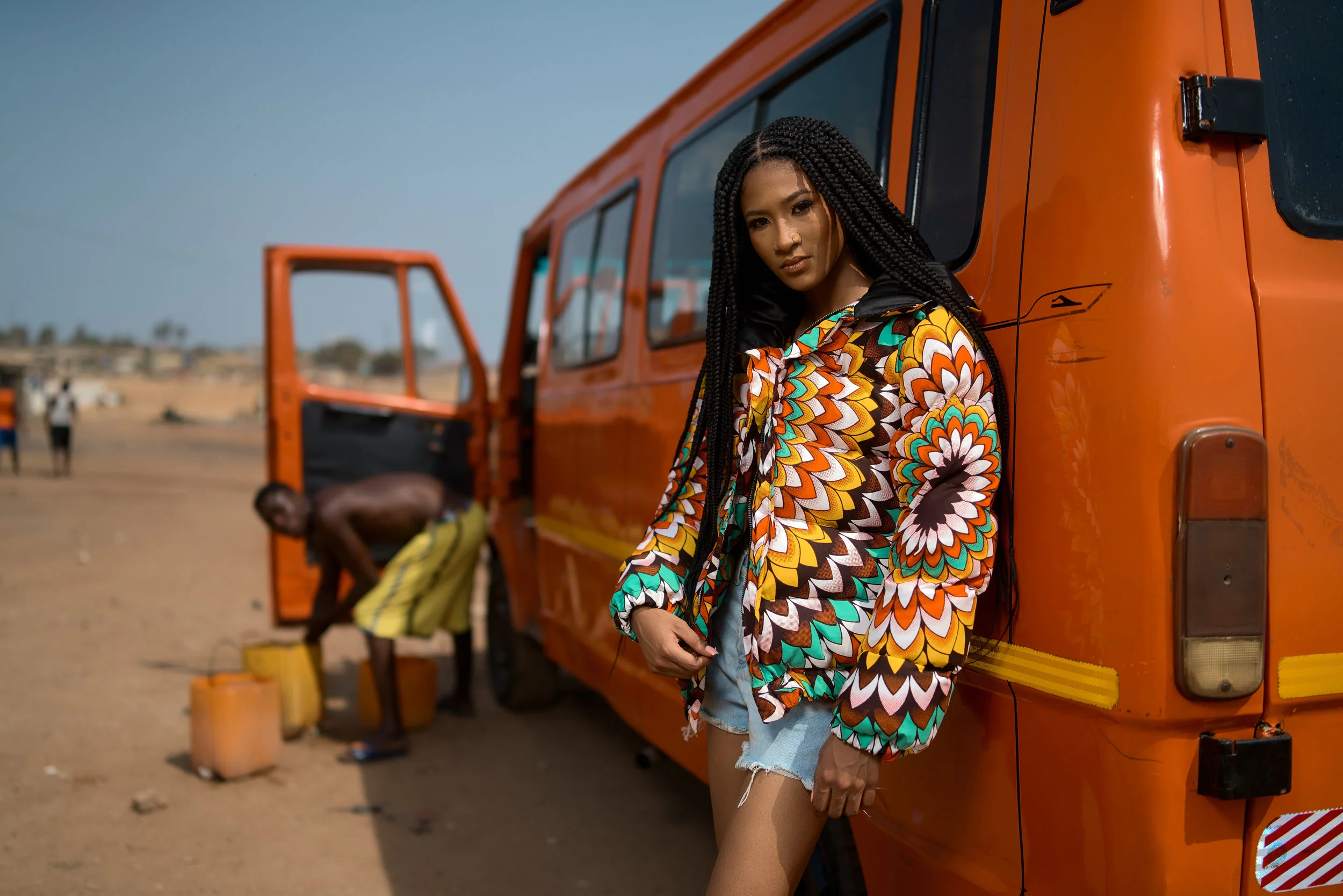 Rainbow Short Puffer Jacket (Rainbow Print), view 2 of 2