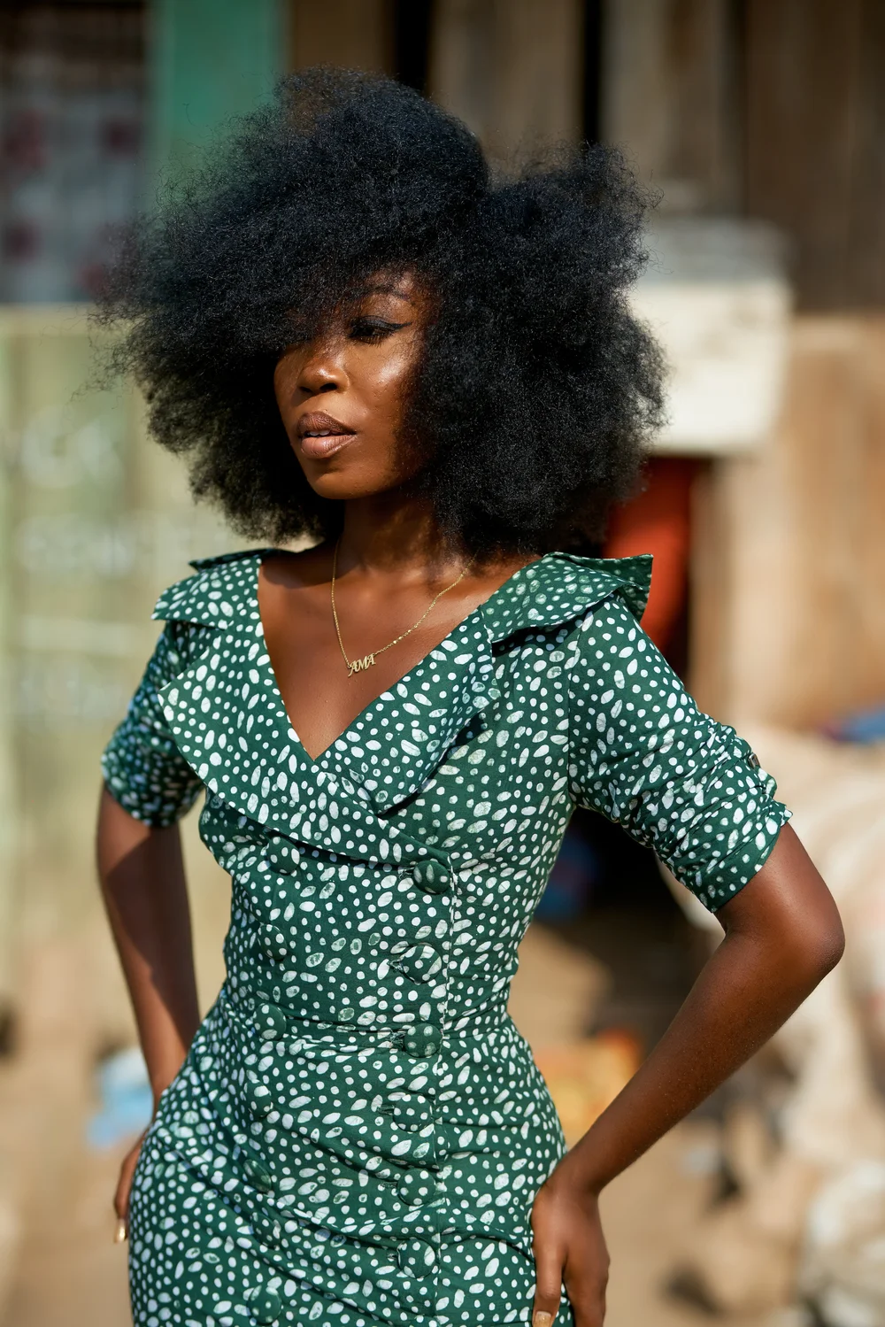 green emerald velvet dress The Dami: Green African Print Off-Shoulder Midi Bodycon Bardot Dress   Eldimaa Fashion