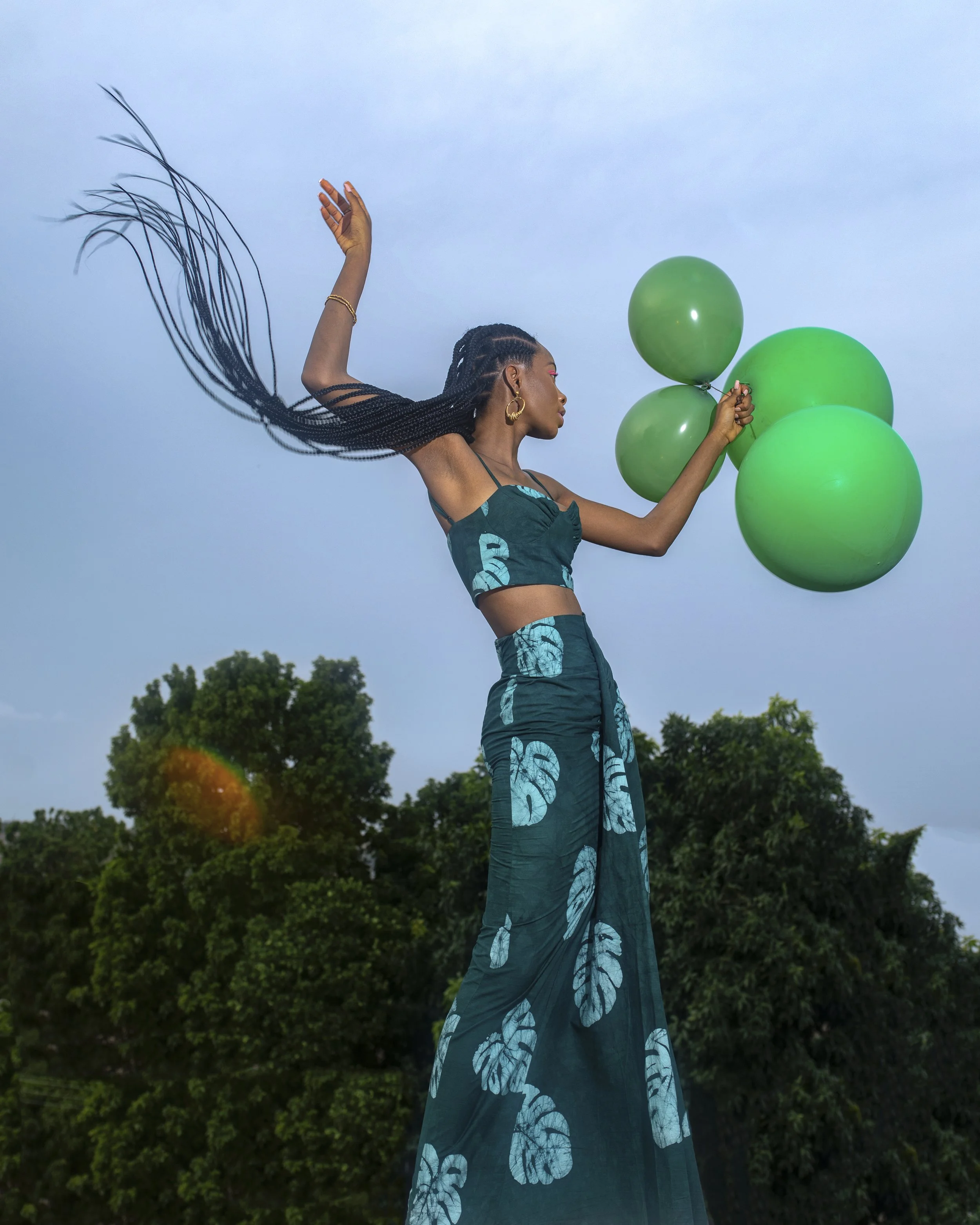 Bailey Skirt / Green Leaf, view 3 of 4