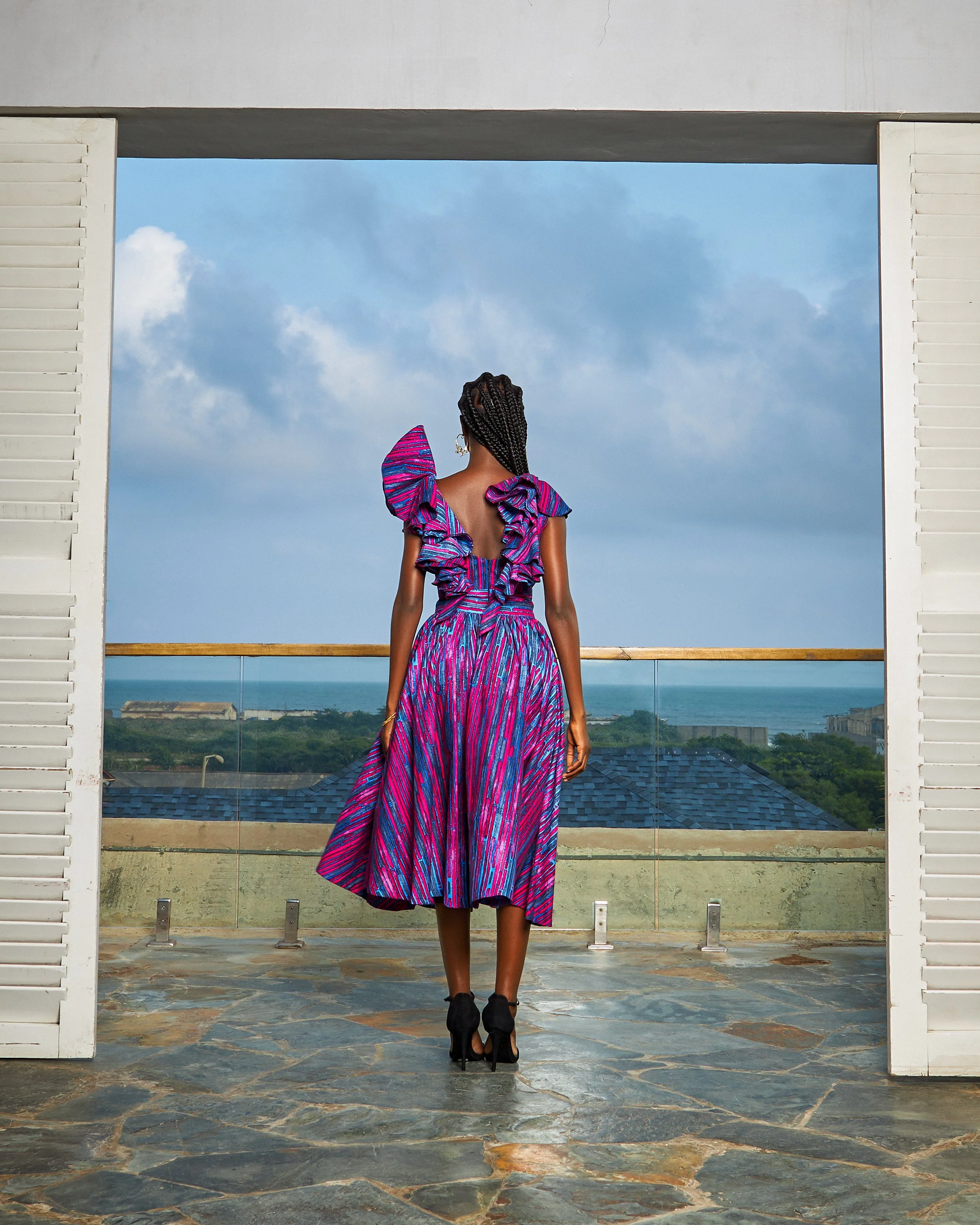 Jamie Dress / Pink/Blue, view 2 of 2
