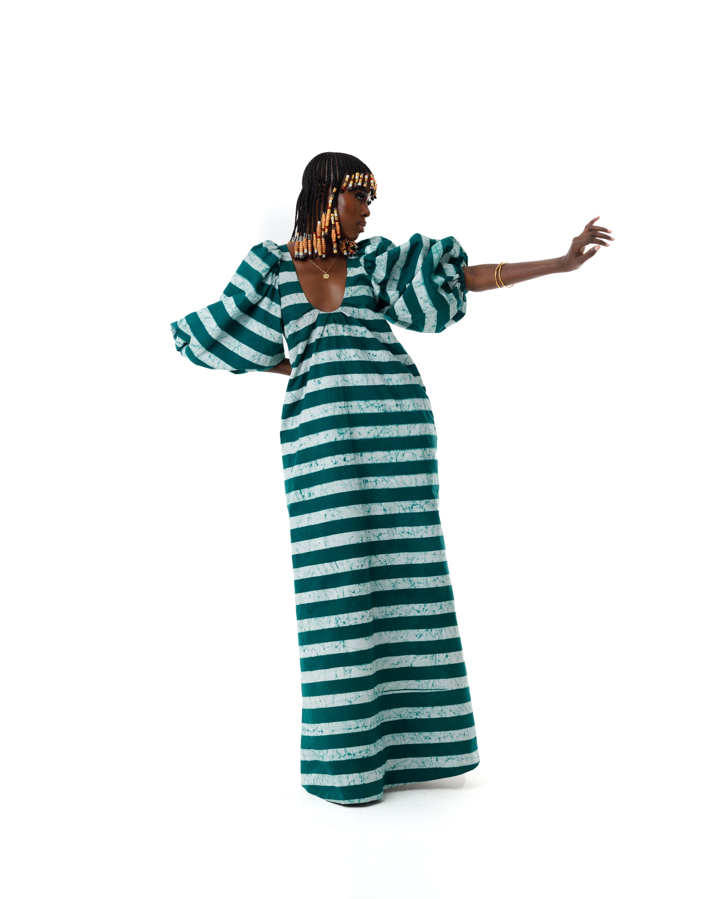 SANAA Dress (forest green), view 2 of 5