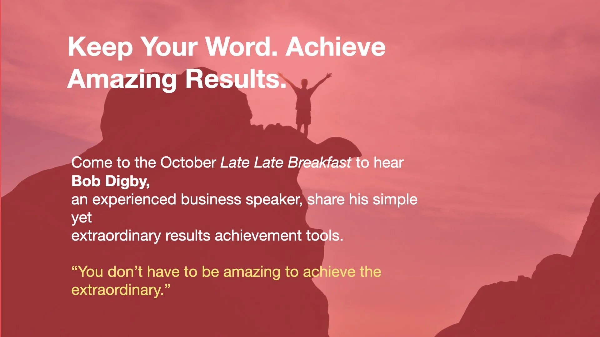 The October Late Late Breakfast meeting