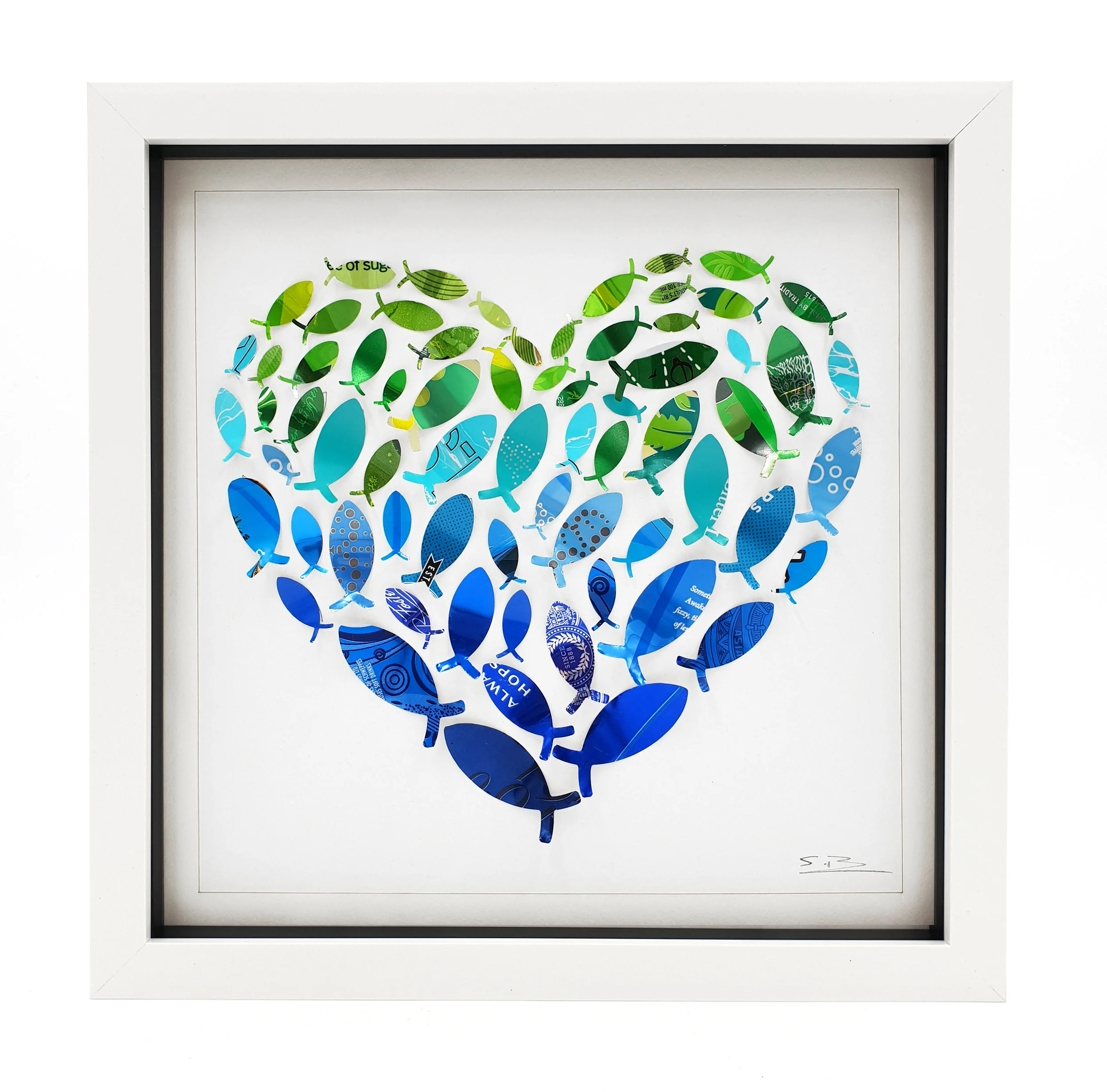 Fishy Heart - Green/Blue