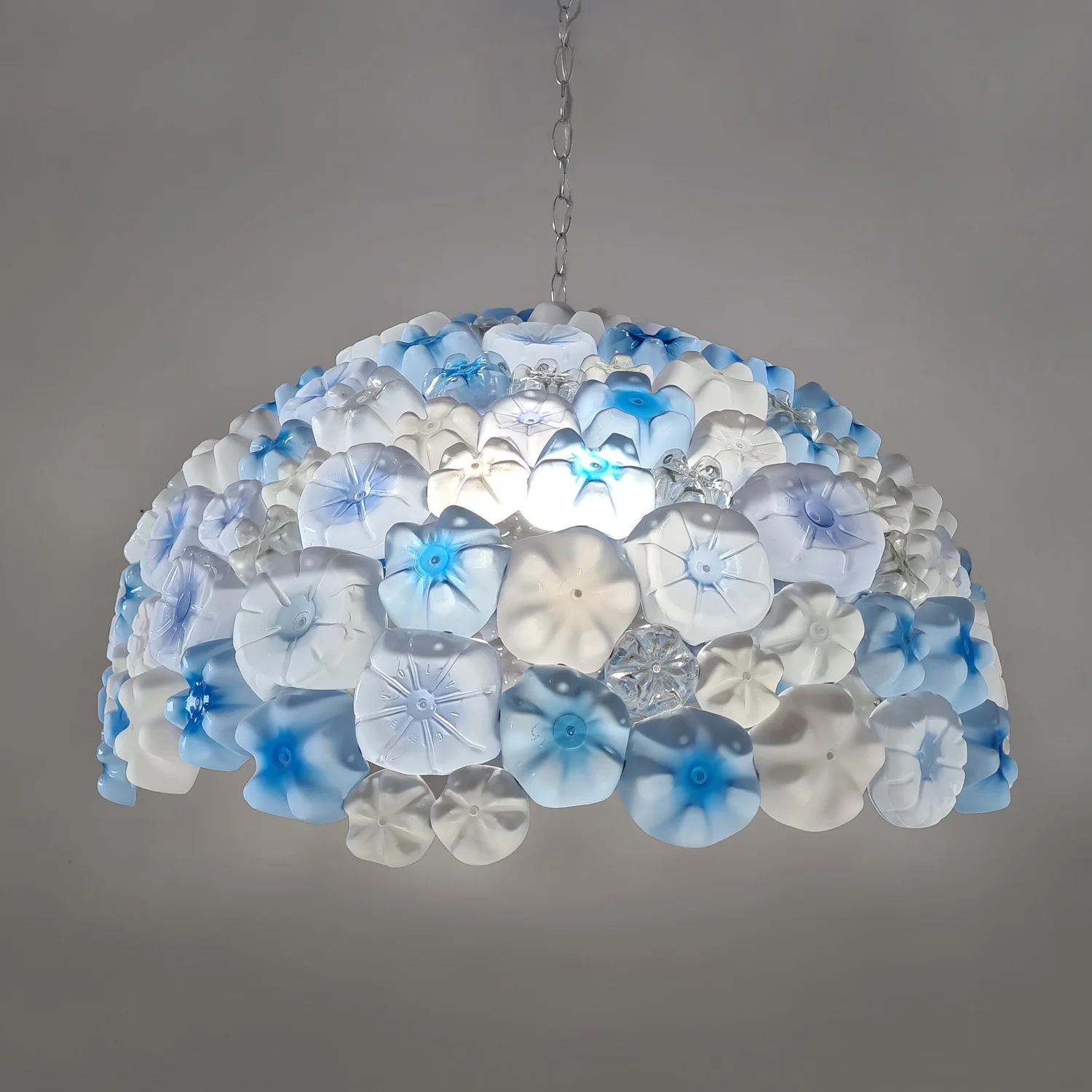 Ella Plastic Bottle Chandelier Sarah Turner Eco Art Design