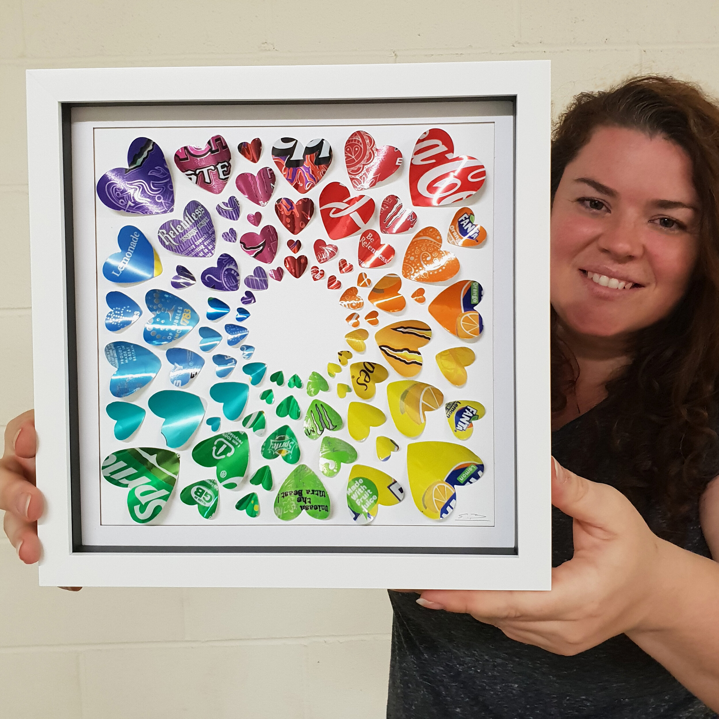 Rainbow Heart Circle made by Sarah Turner