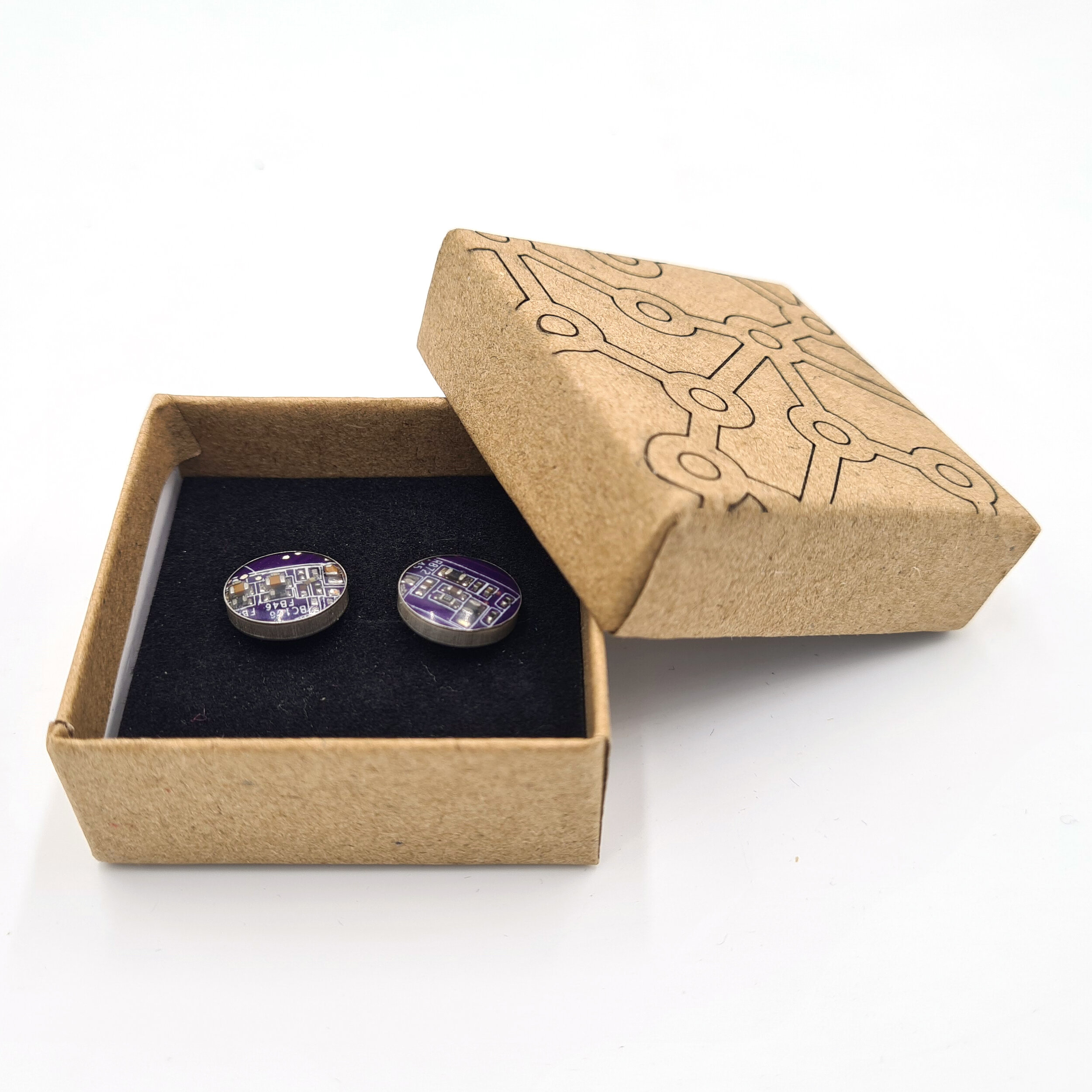 Purple jewellery in box 