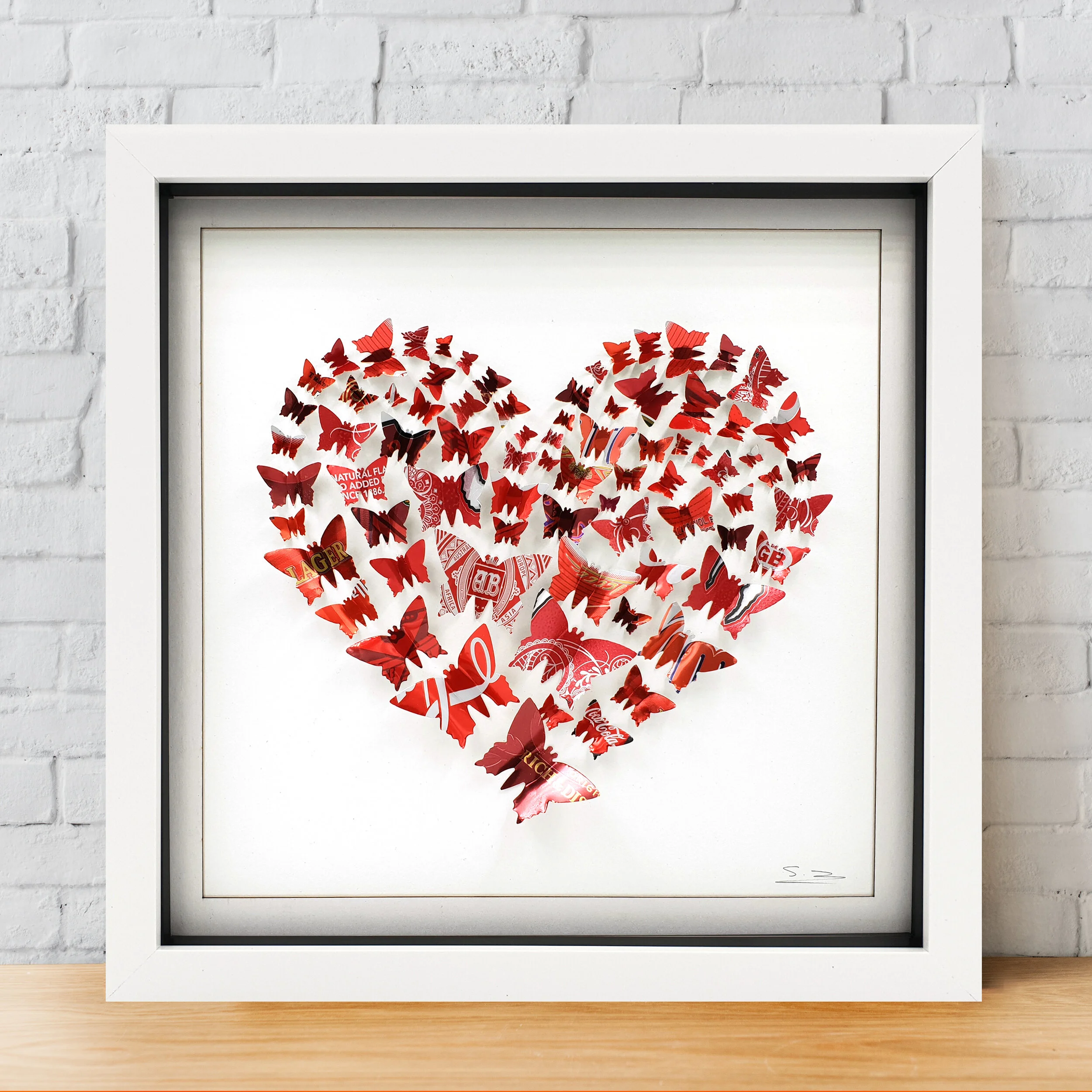 Red Butterfly Heart Medium sustainable house decoration