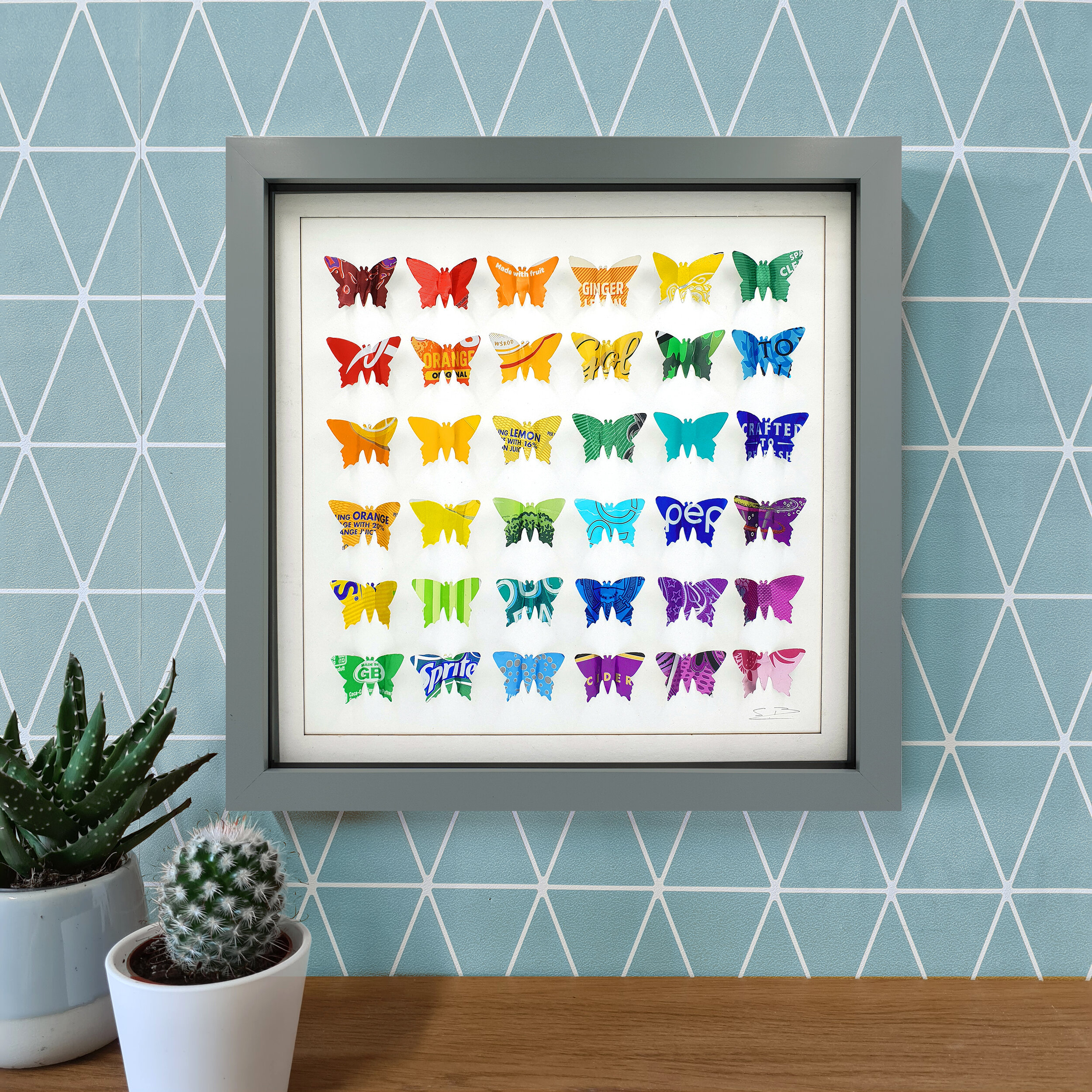 Rainbow Classic Butterflies hand made by Sarah Turner 