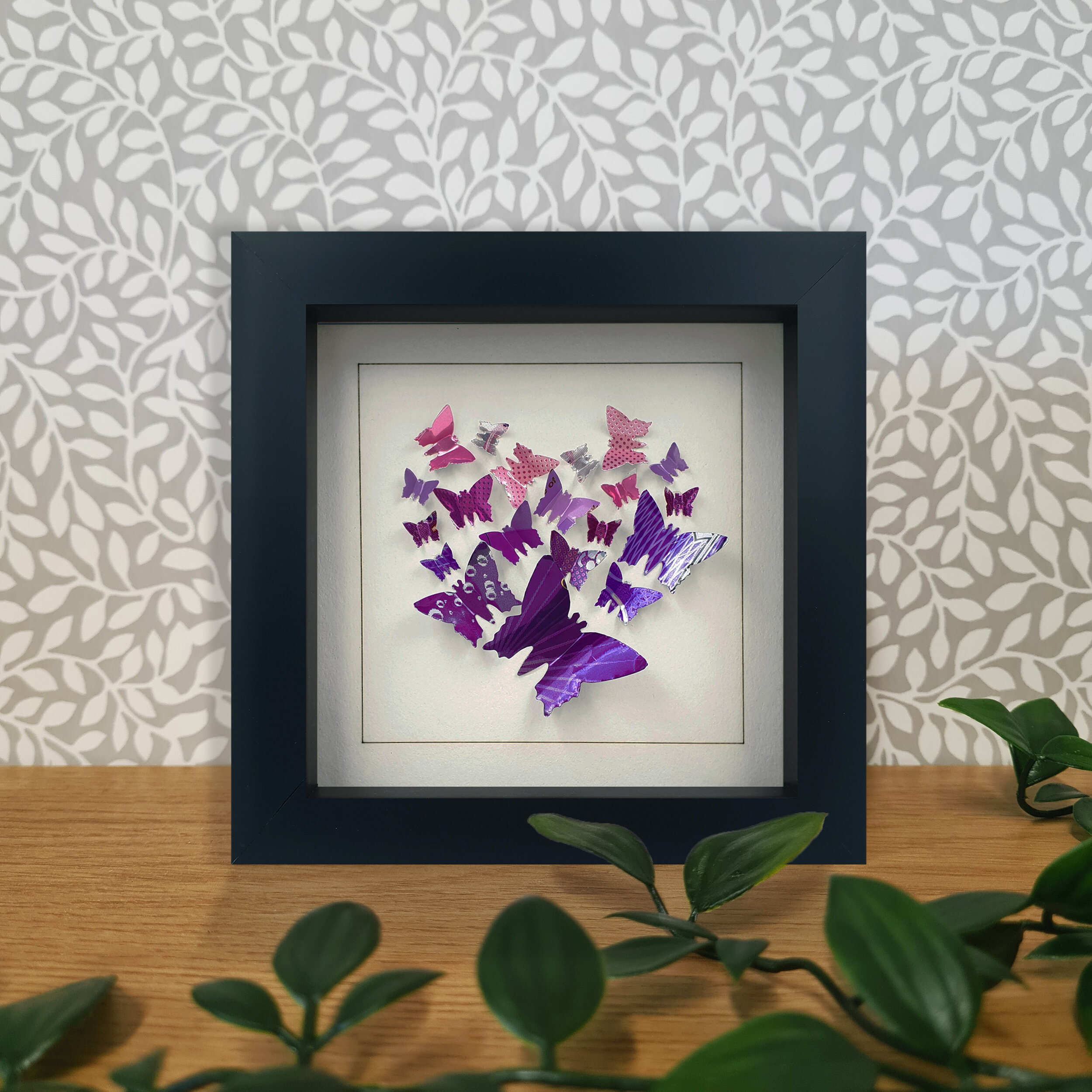 Purple heart butterfly pattern eco-friendly house decoration 