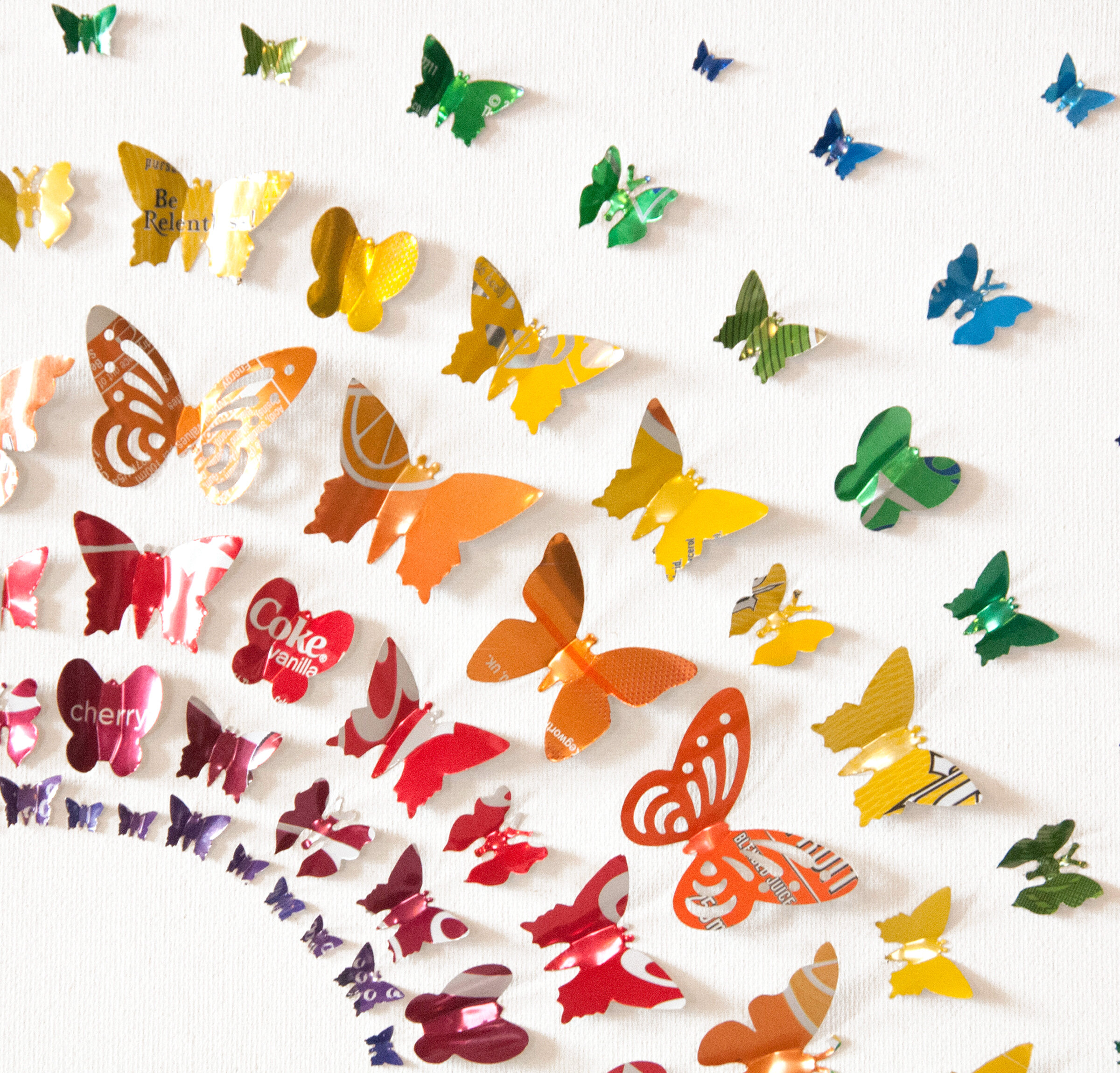 Rainbow Butterfly Circle creative colourful pattern 