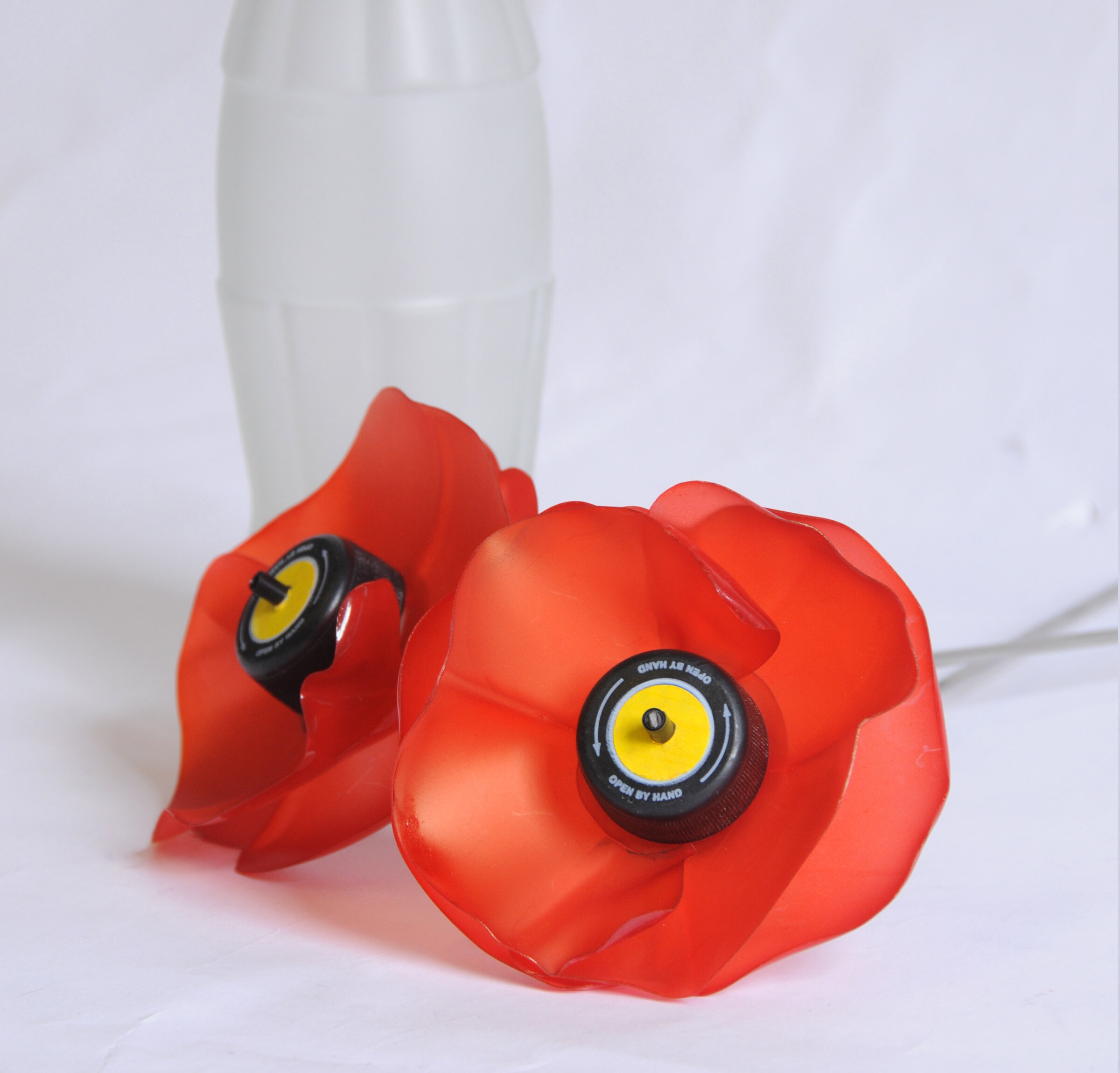 Plastic Bottle Poppies red sustainable upcycled plastic bottle