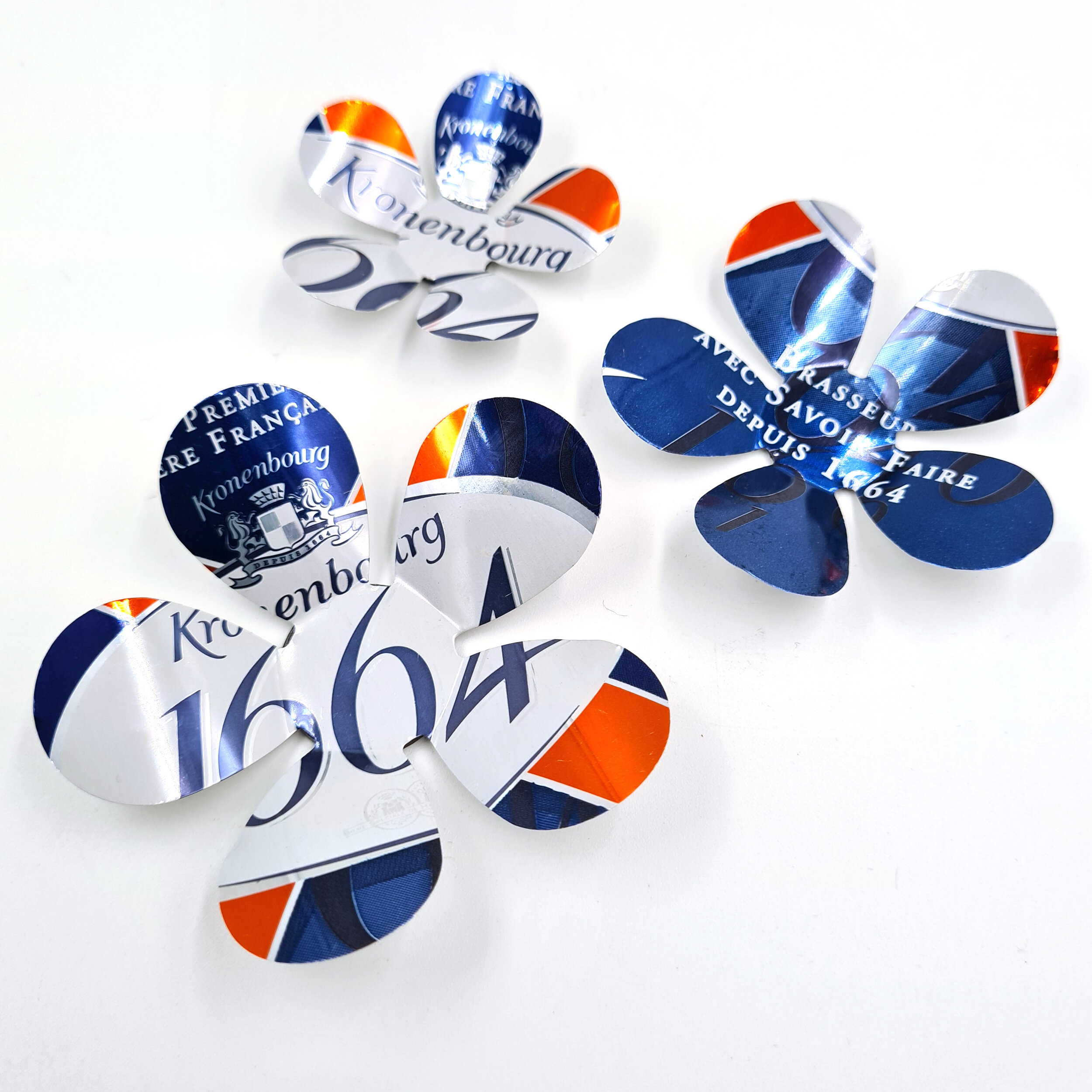 Kronenbourg 1664 Can blue and red eco Flower Magnets 