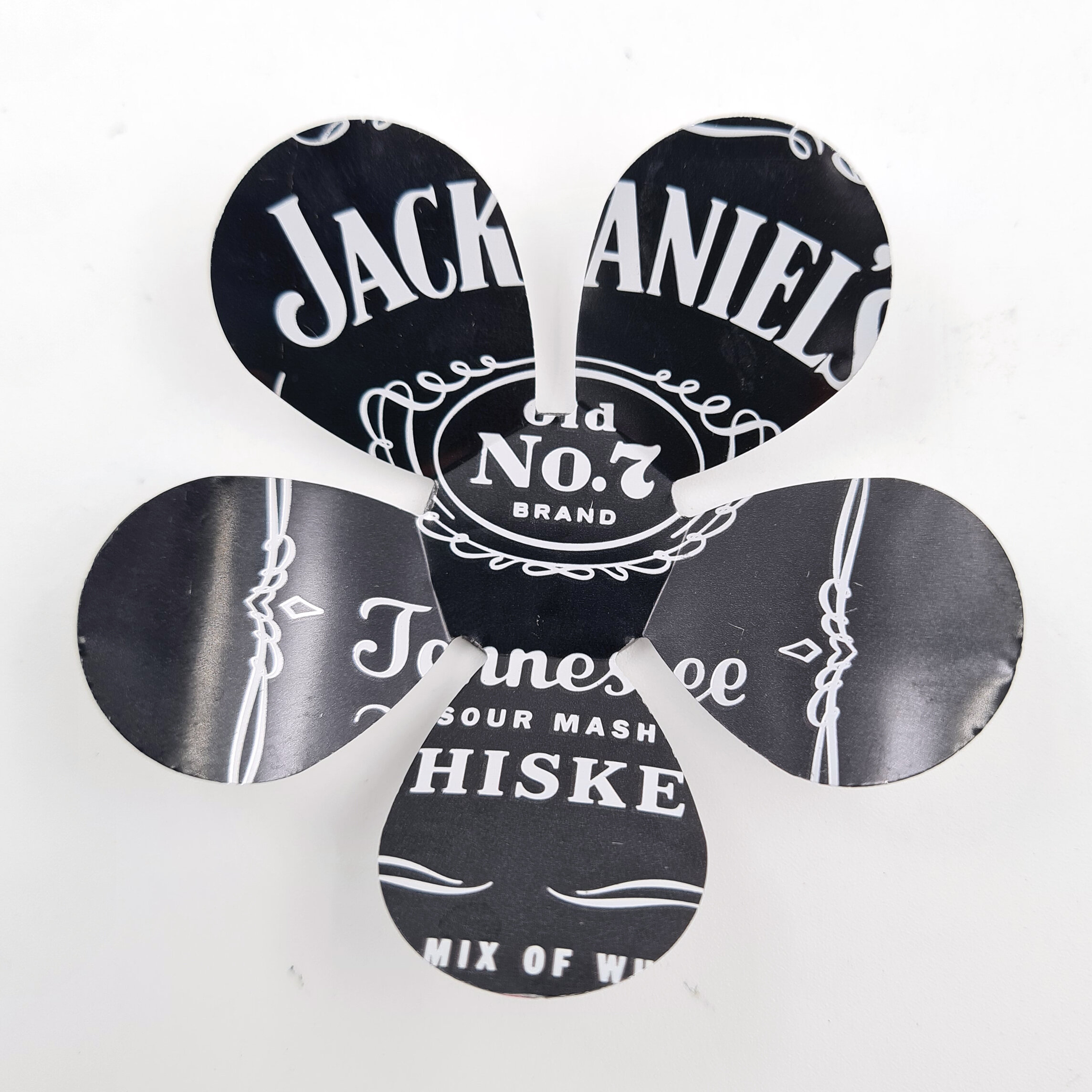 Jack Daniels black and white sustainable Flower Magnets