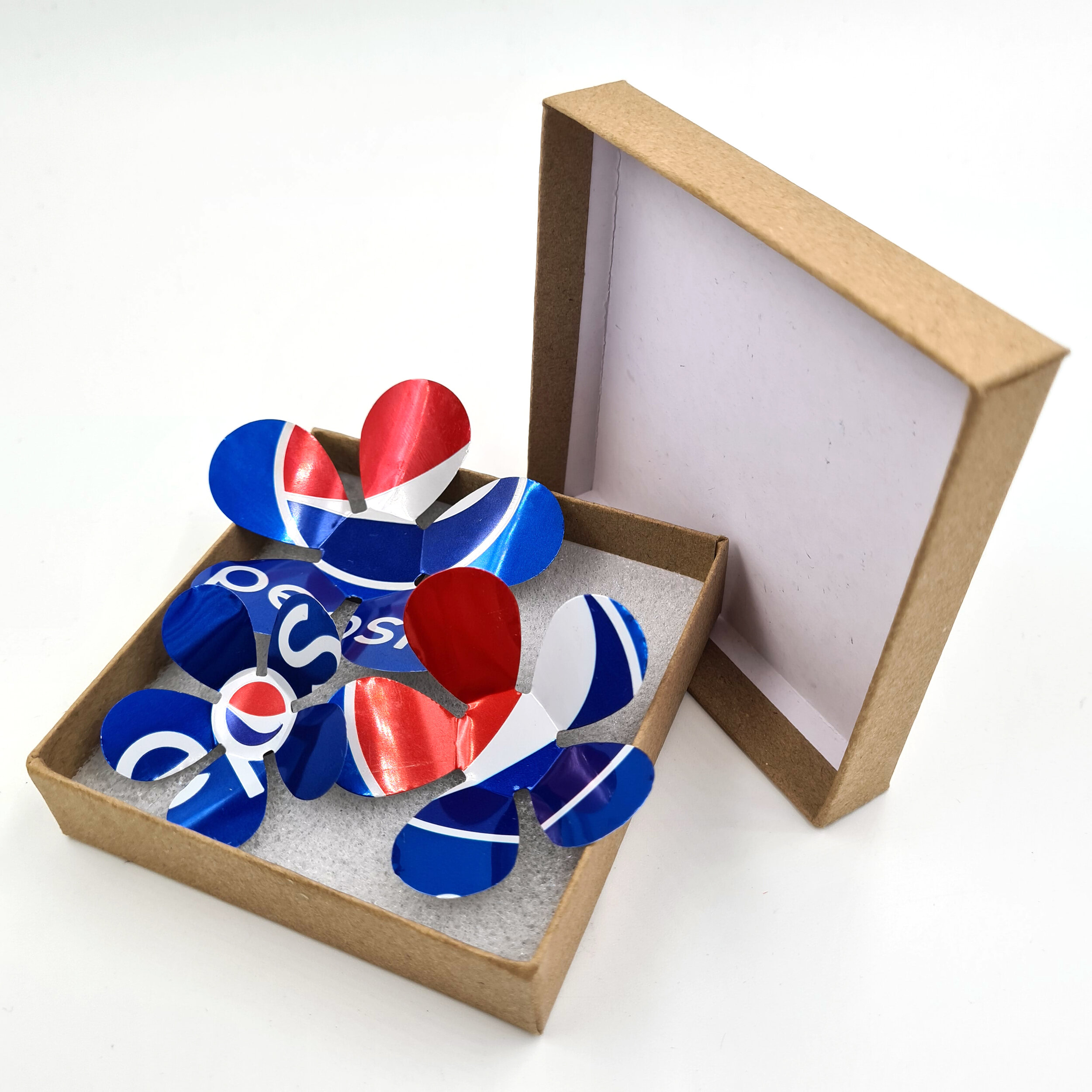 Creative eco Pepsi Can Flower Magnets sustainable box