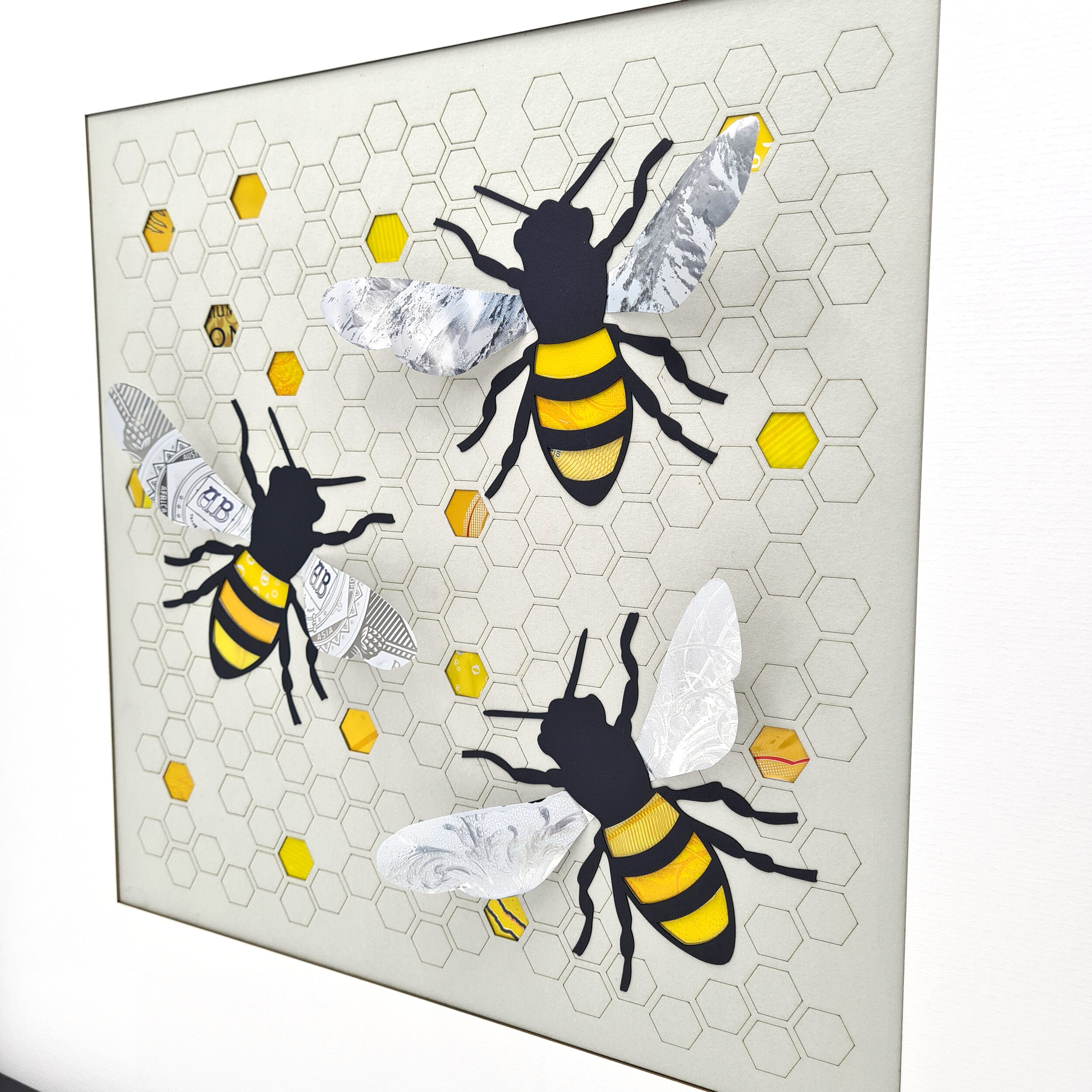Manchester Bees handmade from drinks cans