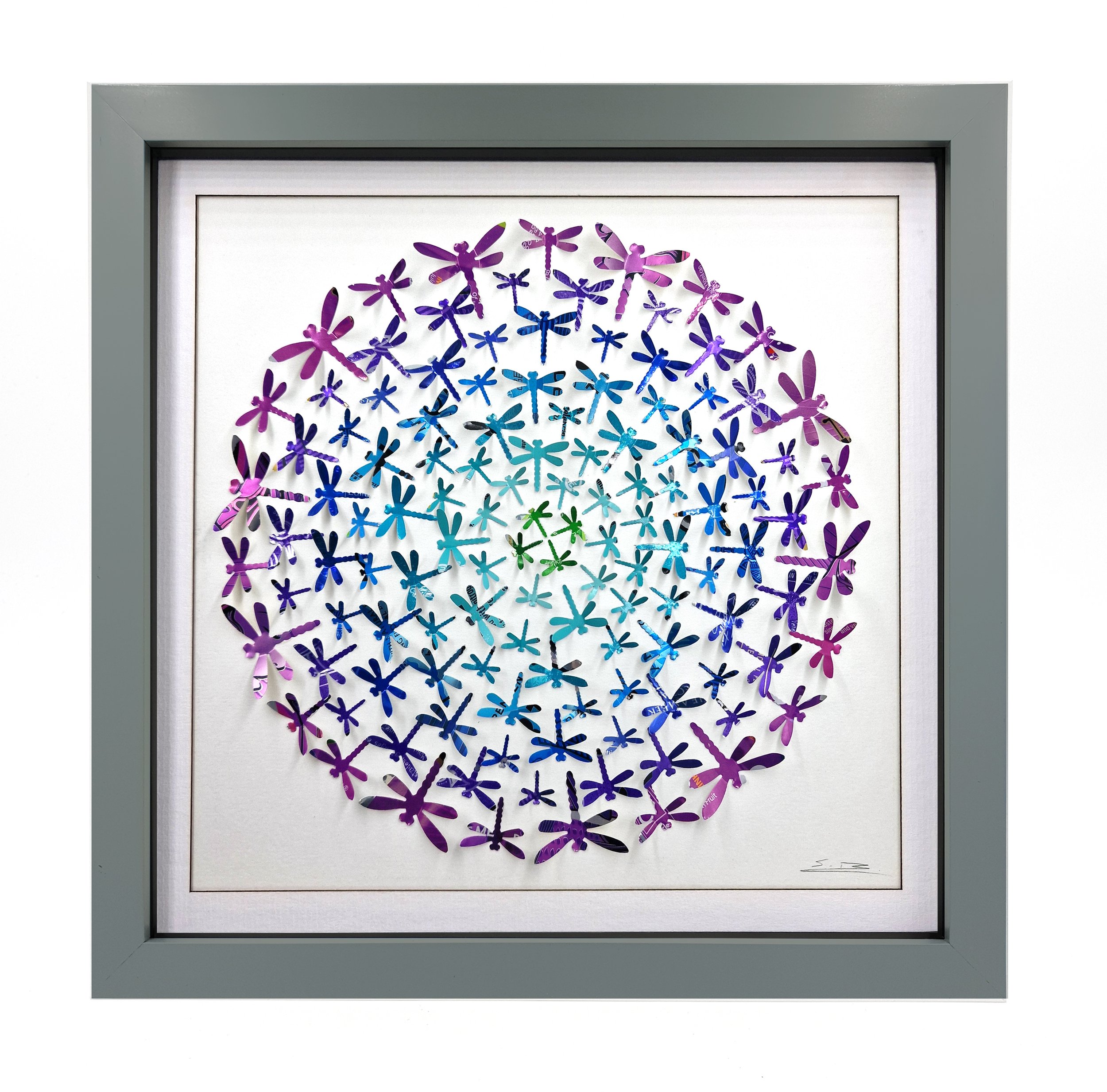 Peacock Circle Grey Frame Medium.jpg