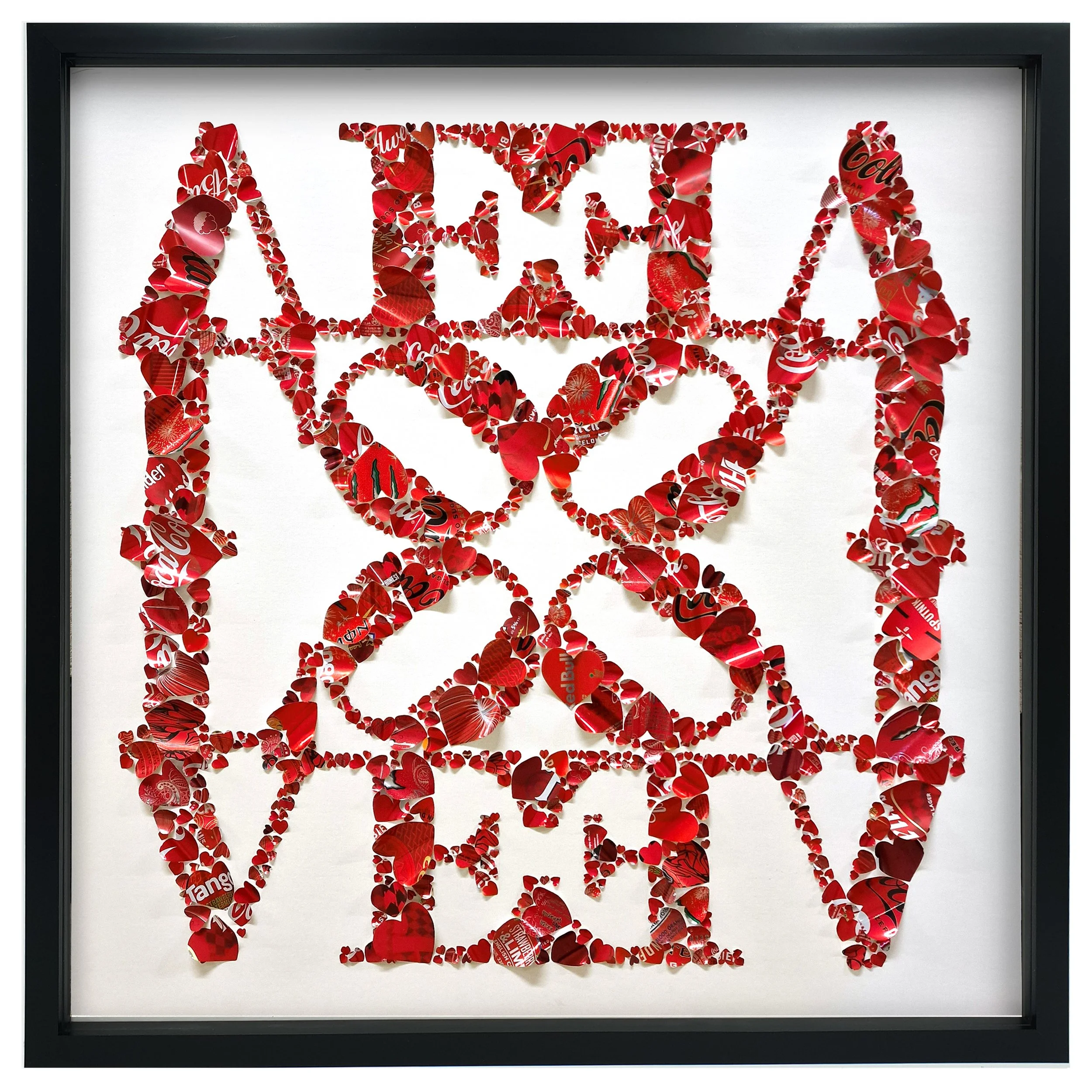 SOLD 80cm x 80cm Love Squared