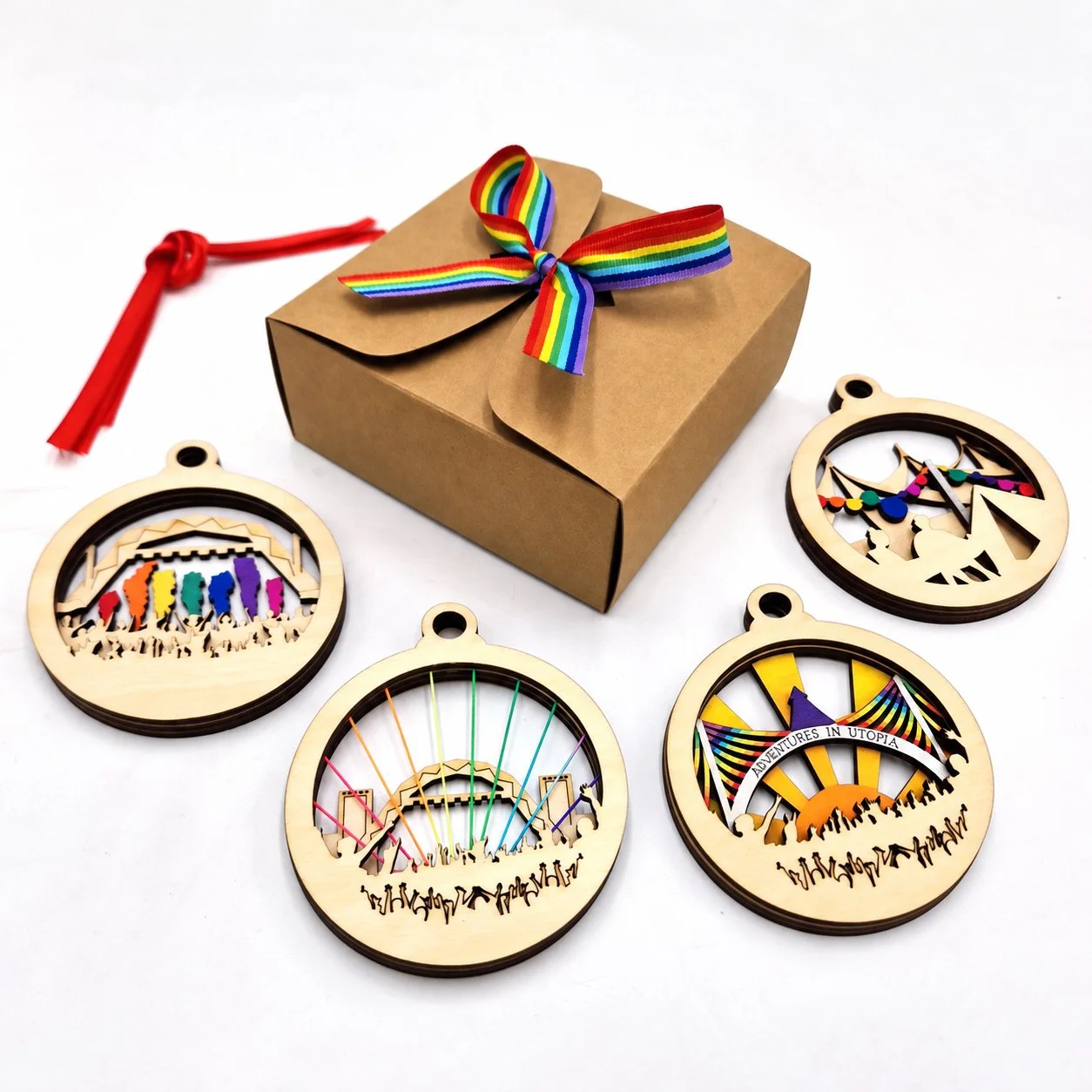 Pick n Mix - Gift set of 4 - Festival/Place Baubles