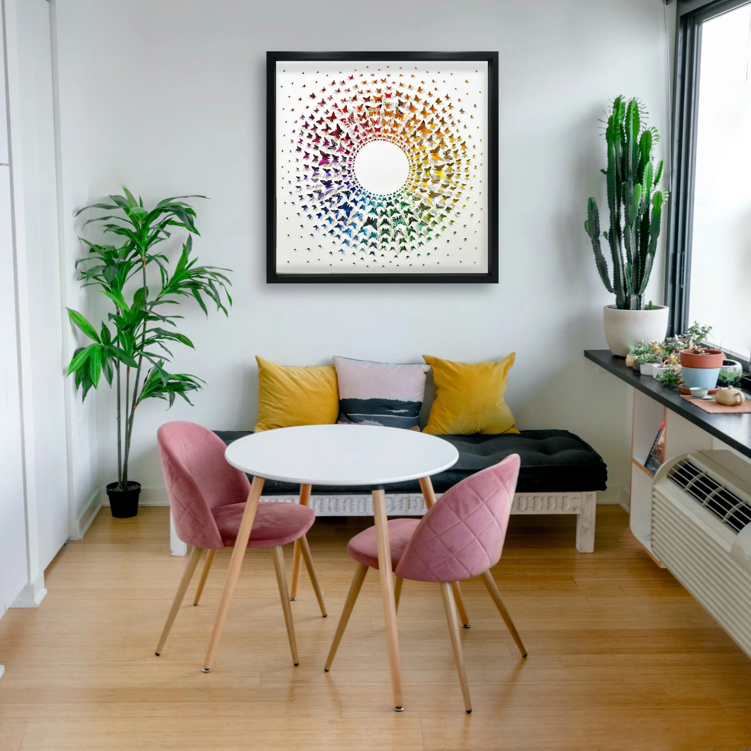 Rainbow Butterfly Circle 80cm x 80cm in Dining Room.jpg