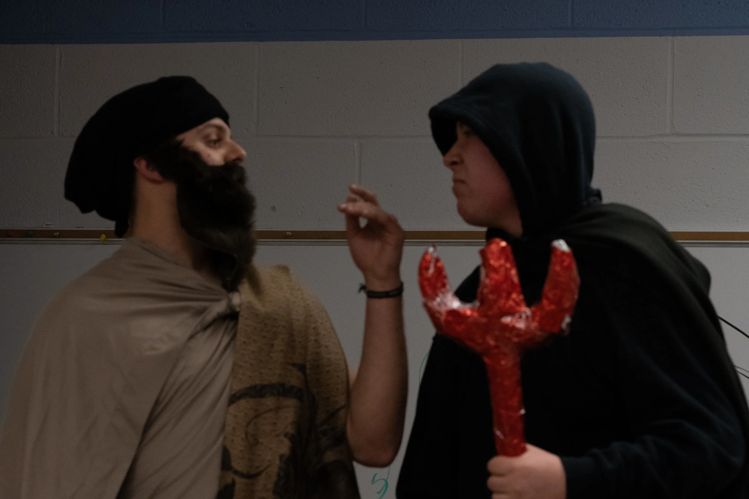 Reenacting the temptation of Jesus in the Judaean wilderness. (Matthew 4)
