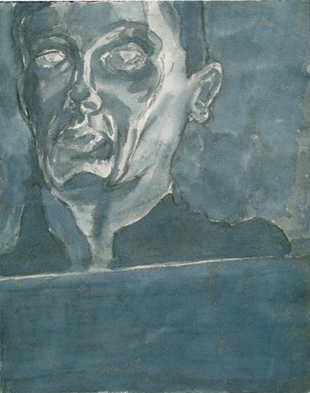 1983 Self-portrait  1983 pencil, wash on paper 38.6 x 30.5cm.jpeg