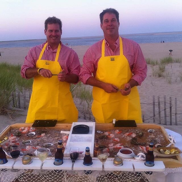 Throwback Thursday....our first promo shot in 2010. The guy on the right is Chuck &quot;Gonzo&quot; Ward my lifelong friend who built our custom shucking tables. The second photo was the inspiration for the culling board design. Hauling in the catch 