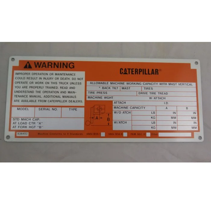 industrial engraving - custom machinery label