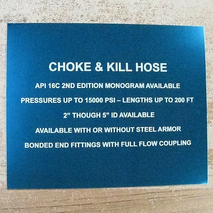 industrial engraving - custom engraved information plaque