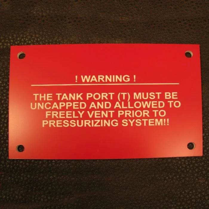 industrial engraving - custom engraved label