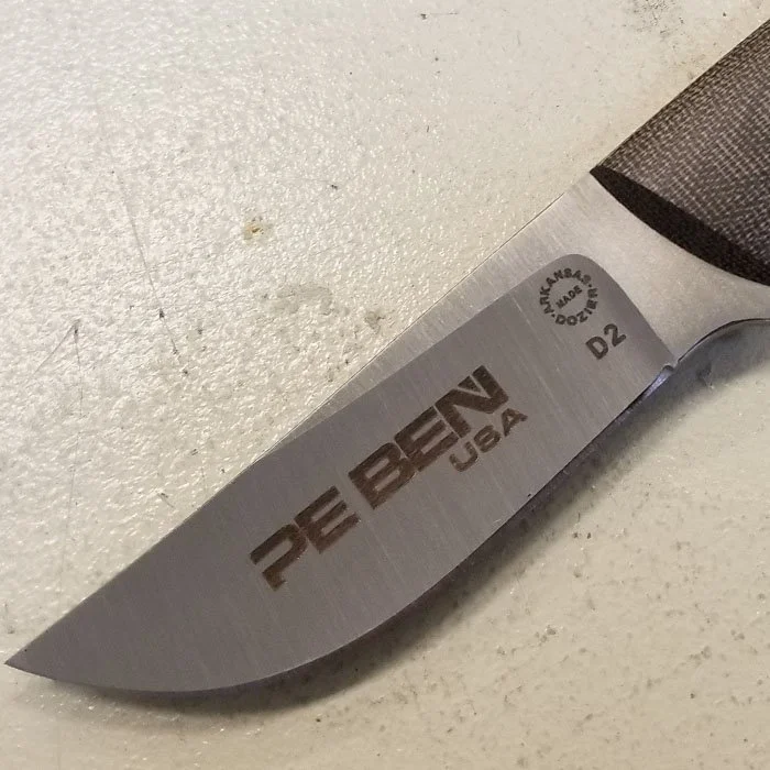 branding - logo engraved knife blade