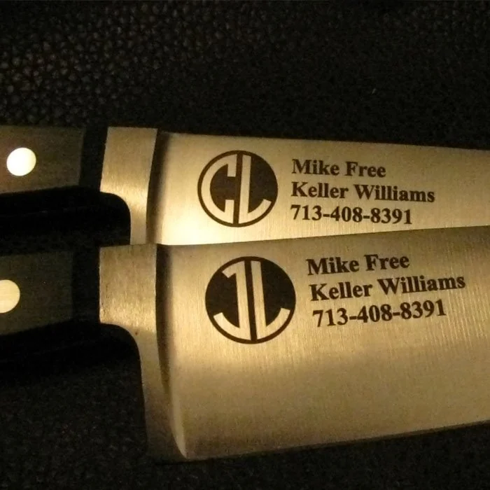 branded personalized engraved chefs knife