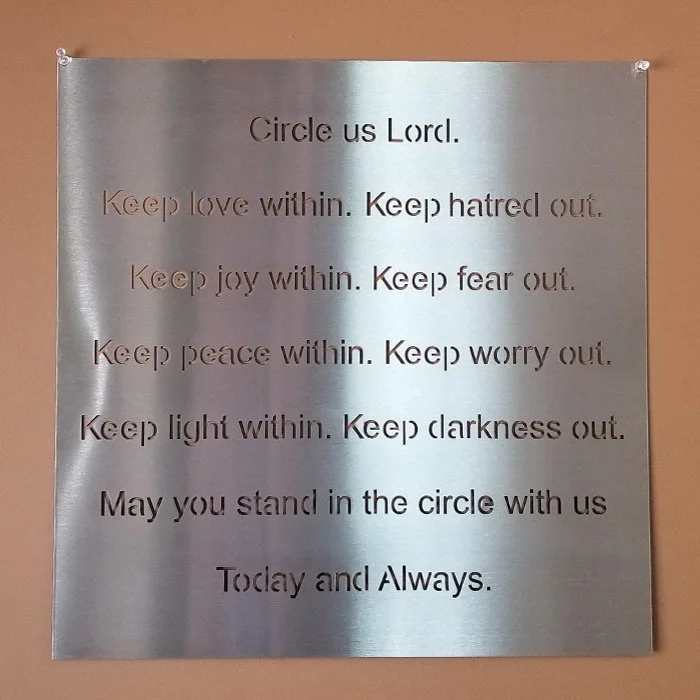 stainless steel wall art - custom cut