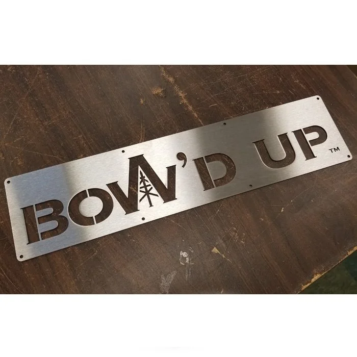 stainless steel laser cut sign
