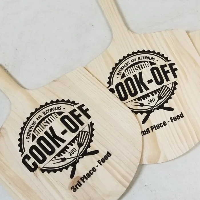 branding - your company logo or event on wood