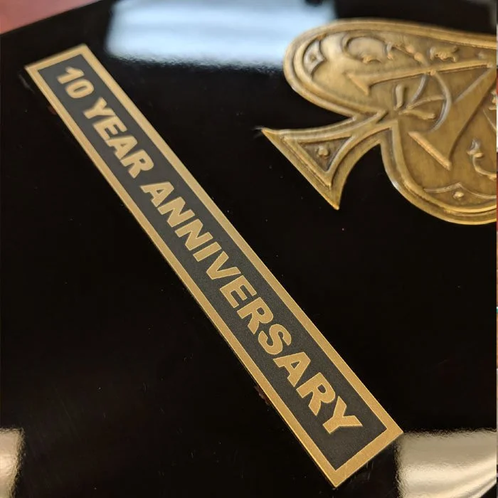 custom anniversary gift - engraved box with plaque