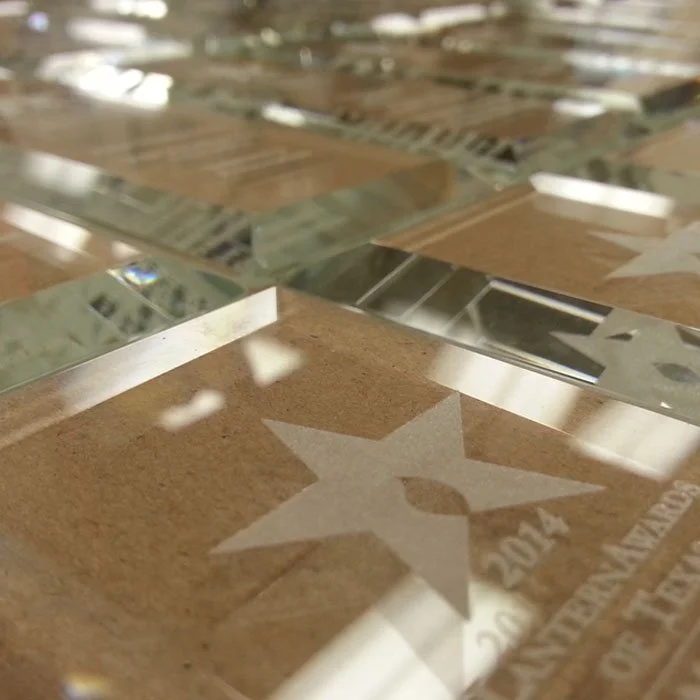 custom engraved glass awards