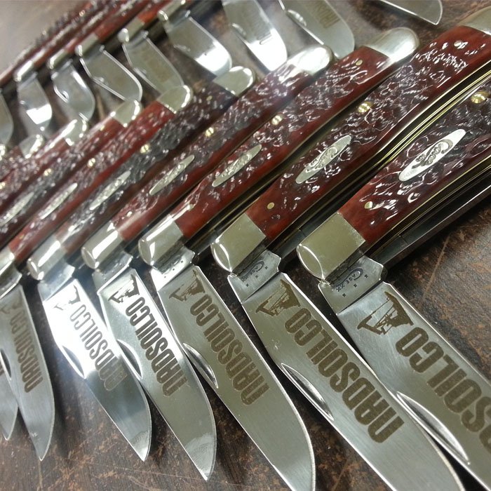 custom laser engraved knives