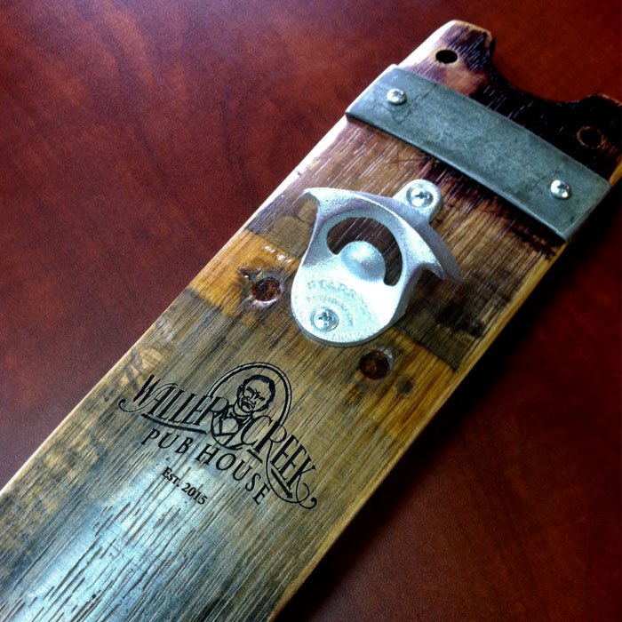 custom engraved bottle opener plaque