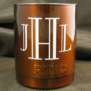 Niagra Engraved Font - Transparent Copper Powder Coat - Full Color Direct Printing