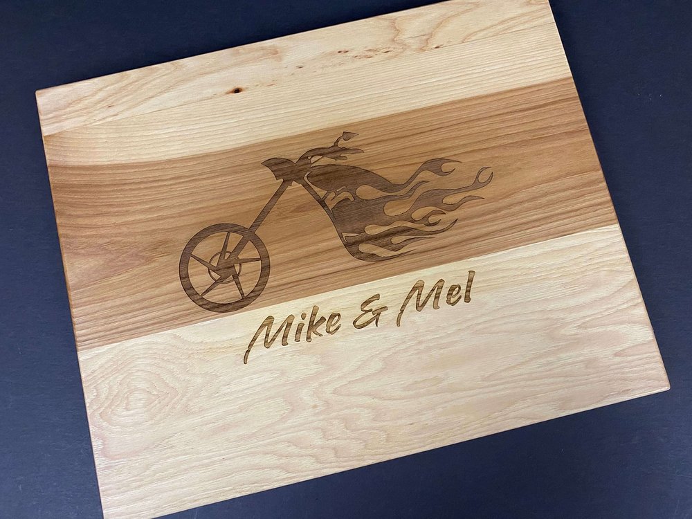  Personalized Laser Engraved Wood Cutting Board With State Shape  Design : Home & Kitchen