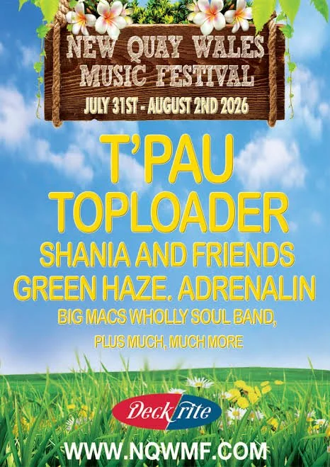 A poster for New Quay Wales Music Festival