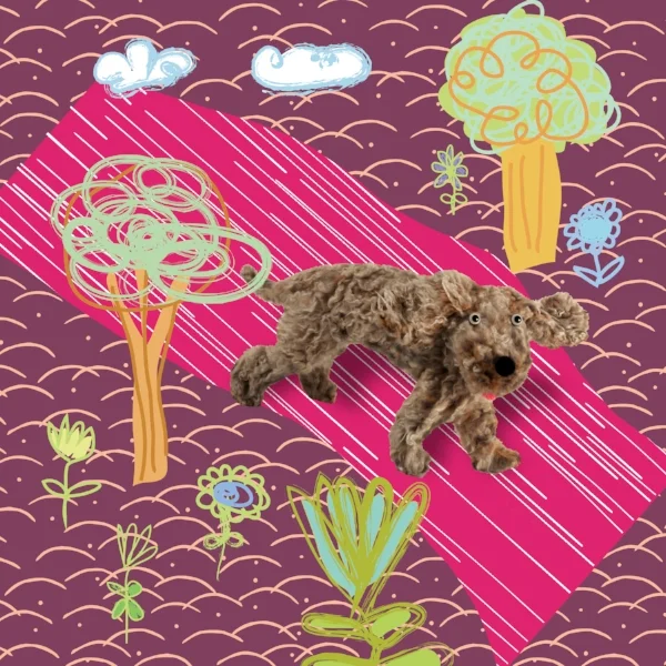 Labradoodle illustration in 3-D and digital