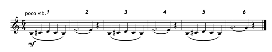 In Little Dorrit’s Lament we hear it slowed right down and in 5 time.