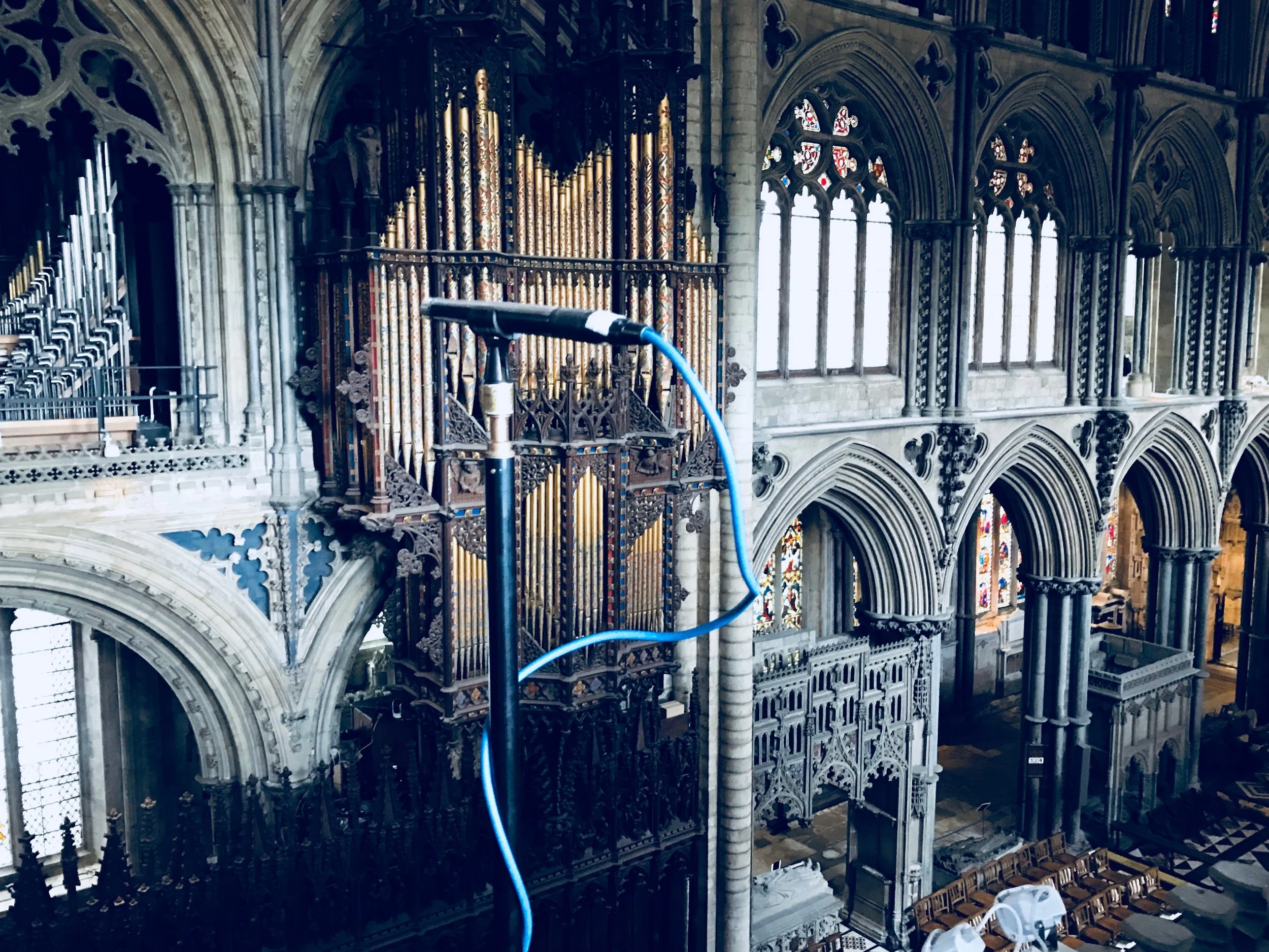 18 mics were used in total together with over 100 metres of cable